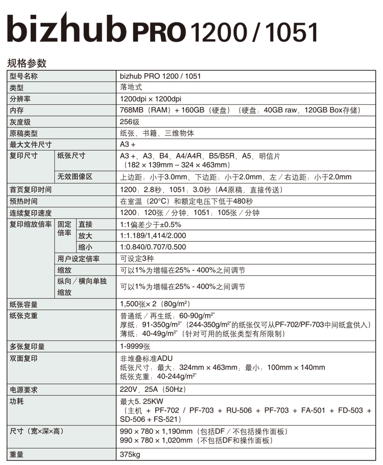 柯美951生产型黑白高速复印机